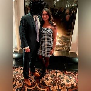 Sequin Bow Mini Dress